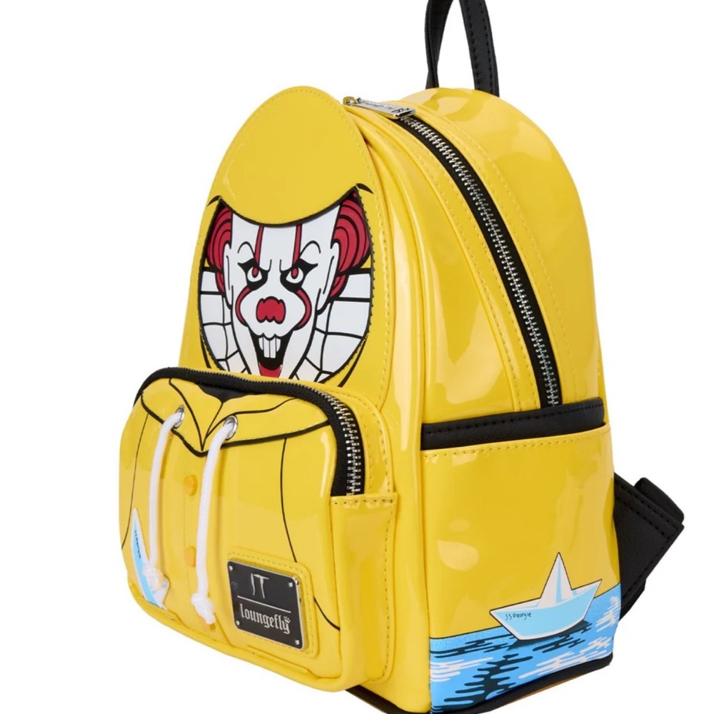 Loungefly IT Pennywise Georgie's Raincoat Glow-In-The-Dark Mini Backpack NWT